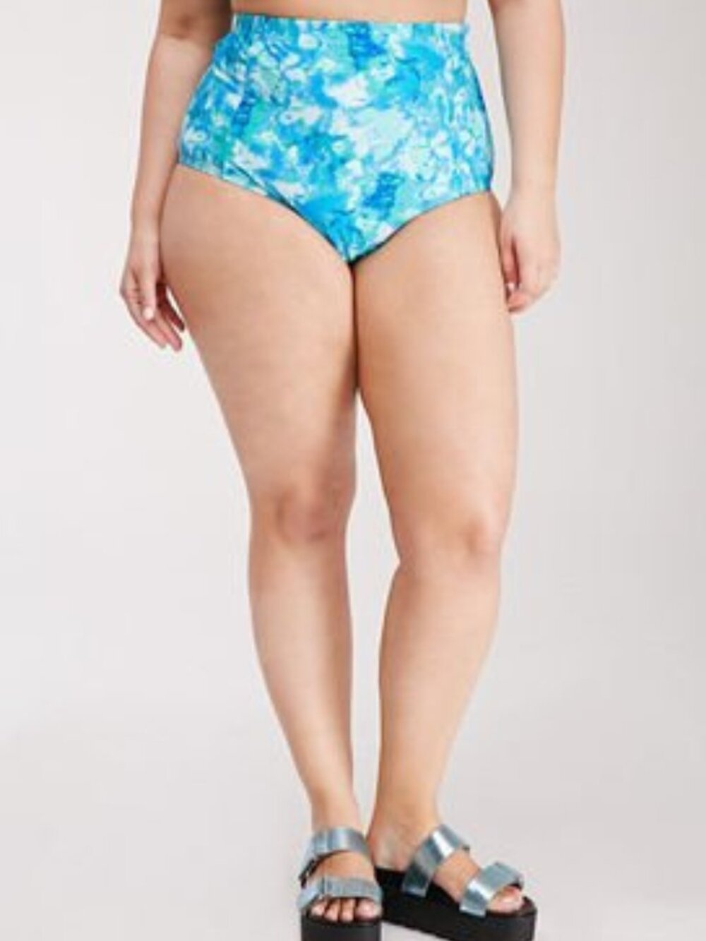 Forever 21 Plus Abstract Tie-Dye High Waisted Bikini Bottom XL1X2X3X